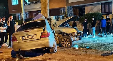 Ağaca çarpan otomobilin sürücüsü hayatını kaybetti