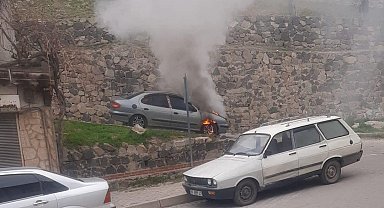 Ankara'da araç yangını