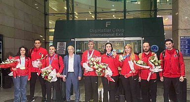 Avrupa şampiyonu milli atıcılar Ankara'ya döndü