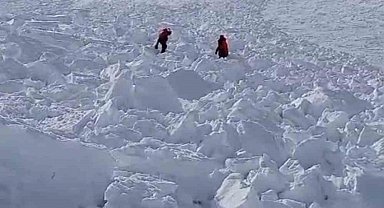 Erciyes'te çığ düşme anı kamerada