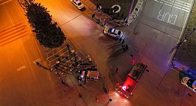 Karaman'da hafif ticari araçla çarpışan otomobil yan yattı: 4 yaralı