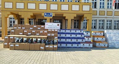 Karaman'da jandarmadan kaçak tütün ve makaron operasyonu