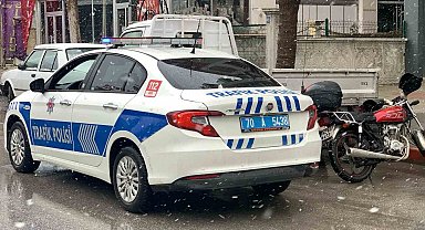 Karaman'da motosikletin çarptığı yaya yaralandı