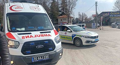 Karaman'da motosikletle otomobil çarpıştı: 1 yaralı