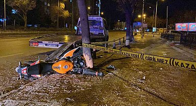 Konya'da ağaca çarparak ağır yaralanan motosikletin sürücüsü hayatını kaybetti