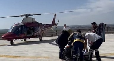 Kulu'da kalp krizi geçiren hasta için helikopter ambulans havalandı