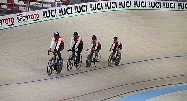 UCI Pist Bisikleti Uluslar Kupası'nda mücadele edecek bisikletçiler, Konya'da antrenmanlara başladı