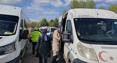 Hüyük'te okul servisleri denetlendi