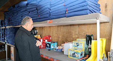 Talas'ta acil durum konteynerleri güven veriyor