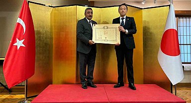 AFAD Aydın İl Müdürü Mumcu'ya Japonya İmparatorluk Nişanı