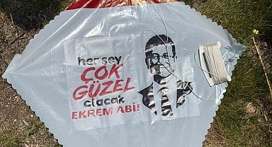 Gençlik Şöleni'nde Ekrem İmamoğlu'nun yer aldığı uçurtmalar dağıtıldı
