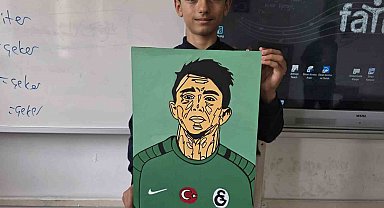 Hayran kalbiyle çizdi: 12 yaşındaki Ünal'ın en büyük hayali Muslera'ya resmini vermek