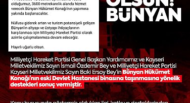 MHP'li Özdemir'den Bünyan'a hükümet konağı müjdesi