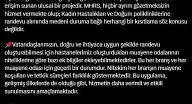 Sağlık Bakanlığı'ndan 25 yaşından küçük bekar kadınların jinekoloji randevusu alınmadığı iddiasına ilişkin açıklama