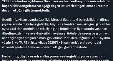 Ticaret Bakanı Bolat: "Nisan verileri, enflasyondaki gerileme trendinin devam ettiğini göstermektedir"