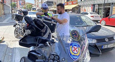 Abart egzozlu motosikletliye 9 bin 267 lira ceza