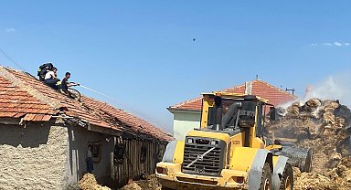 Kulu'da saman balyası yangını