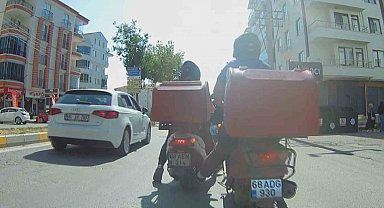 Kuryelerin tehlikeli yolculuğu yürekleri ağza getirdi