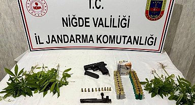 Niğde'de jandarmadan uyuşturucu ve ruhsatsız silah operasyonu