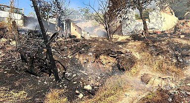 Ankara'da ağaçlık alanda çıkan yangın gecekondulara sıçradı