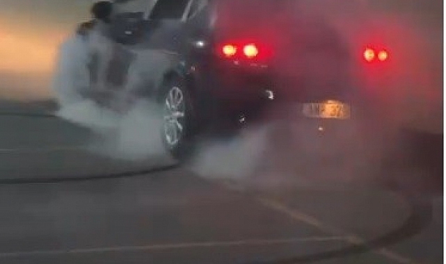 Drift atıp video çektiren sürücüye 55 bin lira ceza