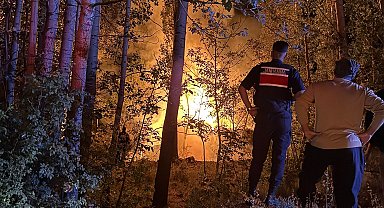 Karaman'da baraka yangını