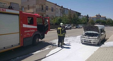 Karaman'da oto yangını