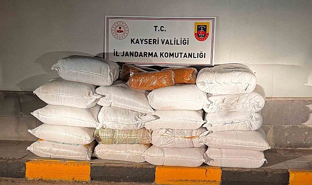 Kayseri'de 750 kilo bandrolsüz kıyılmış tütün ele geçirildi