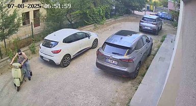 Ankara kar maskeli hırsız güpegündüz motosiklet çaldı