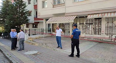 Ankara'da kolonları kırılan bina tahliye edildi