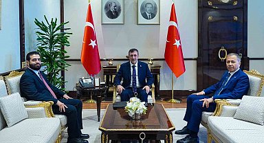 Cumhurbaşkanı Yardımcısı Yılmaz, Suriye İçişleri Bakanı Hattab'ı kabul etti