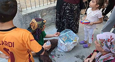 Evinde yangın çıkan kadın, can yoldaşını ölüme terk etmedi