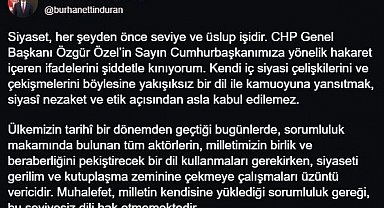 İletişim Başkanı Duran: "CHP Genel Başkanı Özel'in, Cumhurbaşkanımıza yönelik hakaret içeren ifadelerini şiddetle kınıyorum"