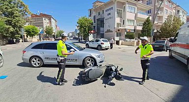 Karaman'da otomobille motosiklet çarpıştı: 1 yaralı