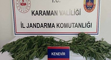 Karaman'da tarih eser ile kenevir ele geçirildi