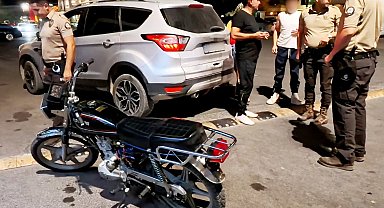 Plakasız ve şasi numarasız motosiklet trafikten men edilerek, kriminale gönderildi