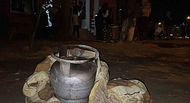 Karaman'da alev topuna dönen piknik tüpü korkuttu