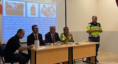 Karapınar'da taşımalı eğitim şoförleri bilgilendirildi