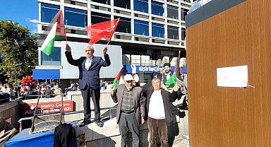 Binlerce Ankaralı Filistin'e destek için yürüdü