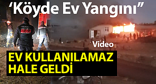 Bozkandak Köyünde yangın - Video