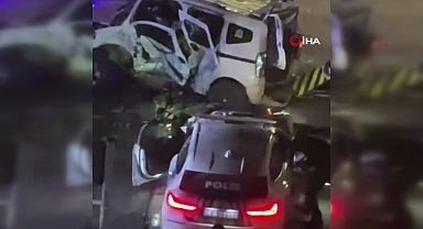 Büyükçekmece'de zanlıları kovalayan polis aracı kaza yaptı: 1 ölü, 4 yaralı